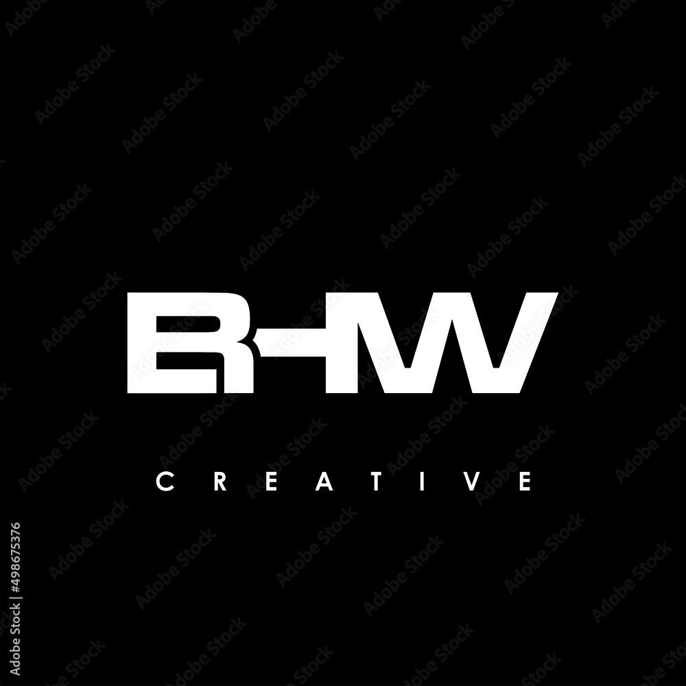 BHW Letter Initial Logo Design Template Vector Illustration