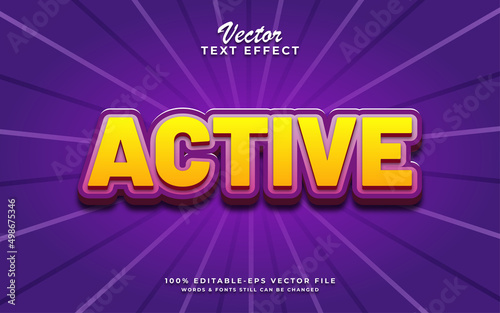 Active  editable text effect