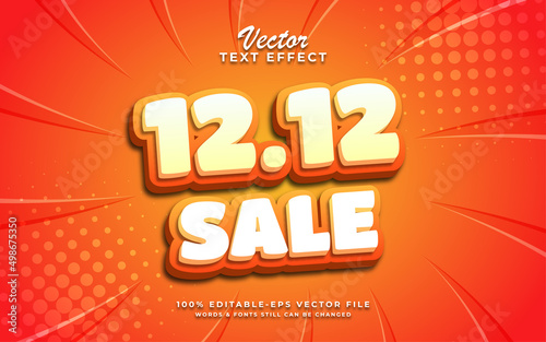 12.12 sale editable text effect