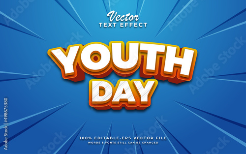 Youth day editable text effect