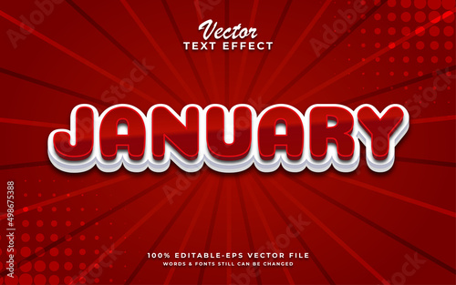 January editable text effects