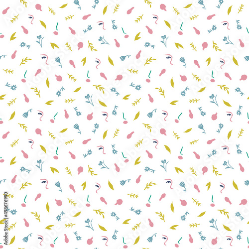 Decorative seamless pattern. Simple abstract shape