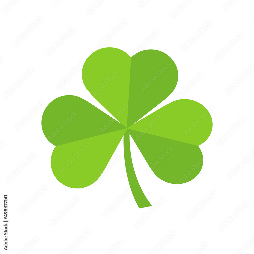Clover green leaf on white background. celebration Irish holiday. Vector illustration Clover green leaf on white background. celebration Irish holiday. Vector illustration