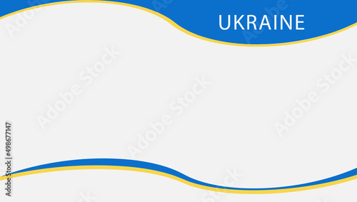 Ukraine flag on white background. Waving Ukraine Flag. National symbol. Vector illustration