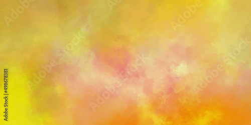Abstract colorful background with watercolor texture and smoke cloud design .Modern design with banner abstract diffuse texture background with burly wood  medium aqua marine and orange color.