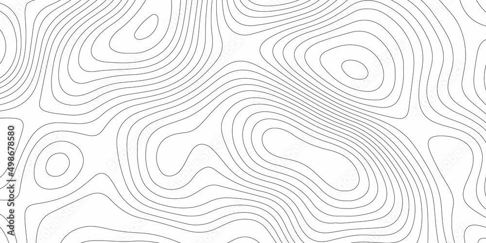 Black and white abstract background vector, Abstract topographic contours map background .Topographic background and texture, monochrome image. 3D waves. Marble texture with natural pattern .