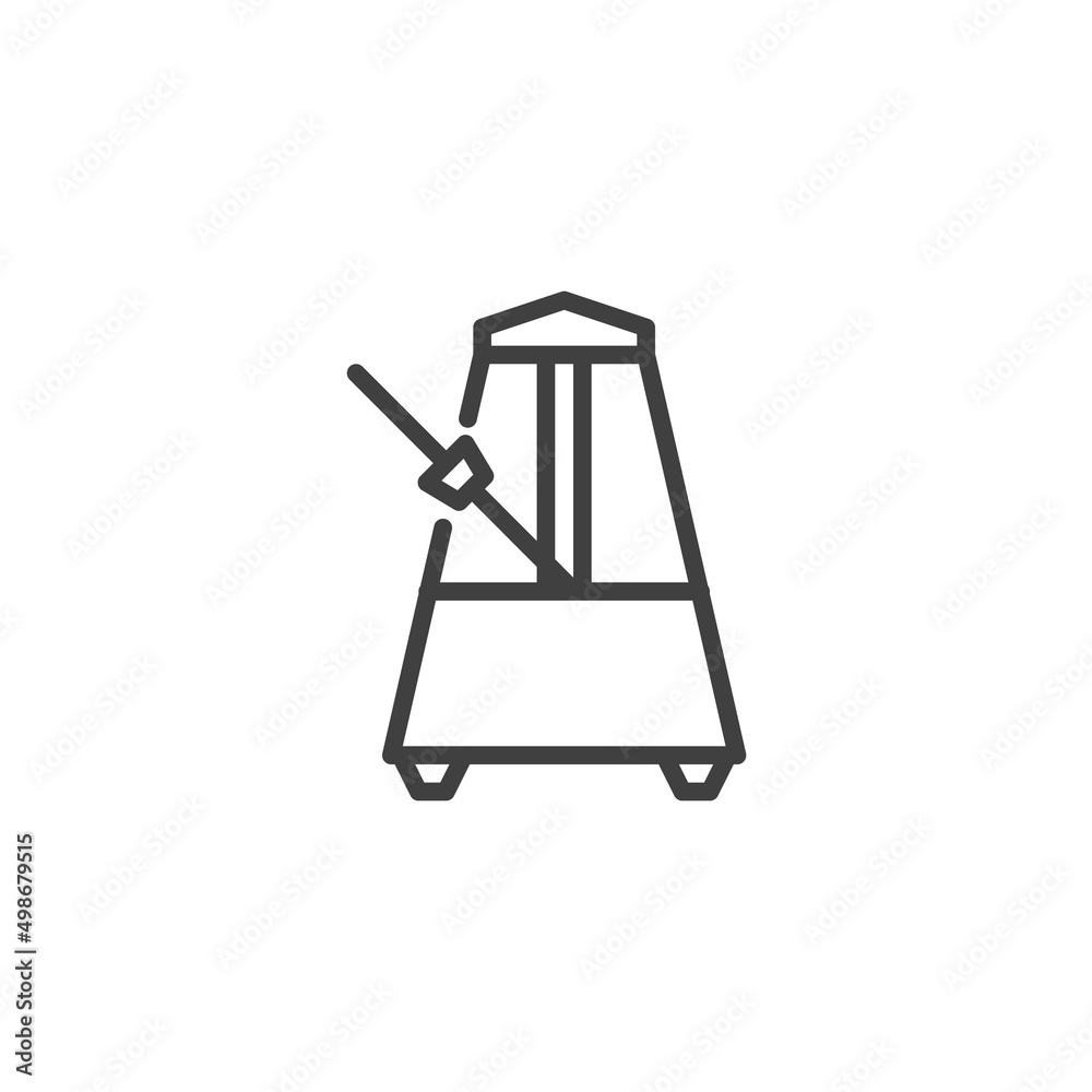 Metronome line icon Metronome line icon