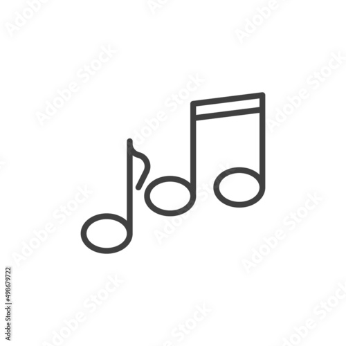Music note line icon
