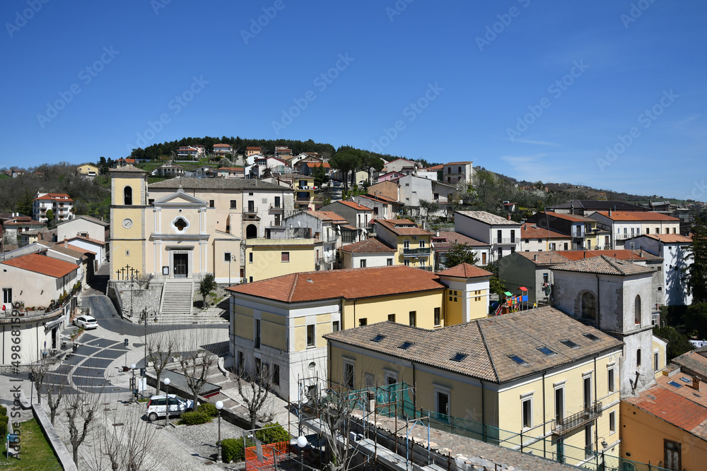 Fototapeta premium Panoramic view of Gesualdo, a small village in the province of Avellino, Italy.