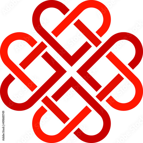 Hearts logo with celtic knots
