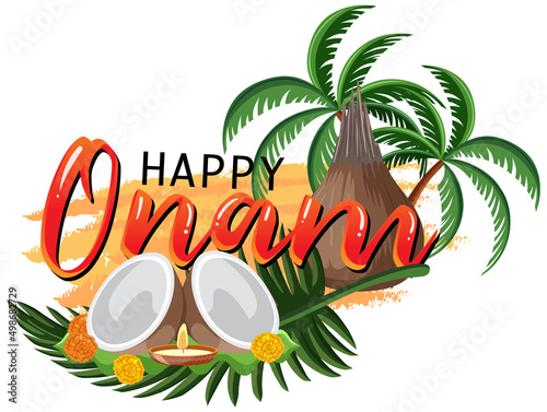 Onam Hindu harvest festival poster