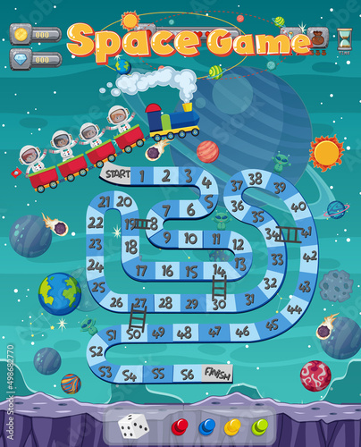 Space maze puzzle game template