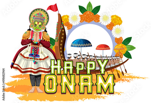 Onam Hindu harvest festival poster