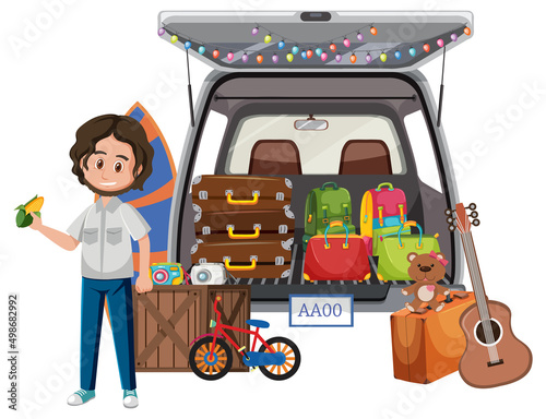 Man standing at yard sale