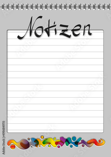 A3 Notizen Girlande 3