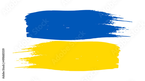 Ukrainian national flag in grunge style