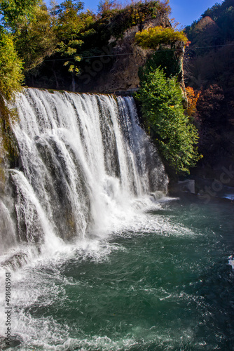 Famous Jajce waterfall in Bosnia and Herzegovina