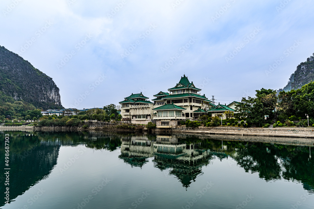 Scenery of Xiangshan Scenic Spot in Guilin, Guangxi, China