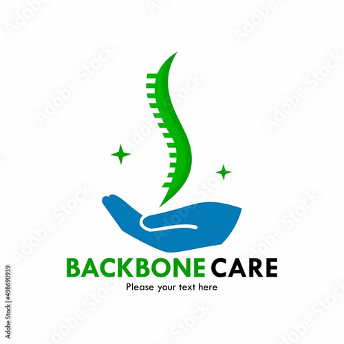 Backbone logo template illustration. suitable for medical, hospital, clinic, doctor, web etc