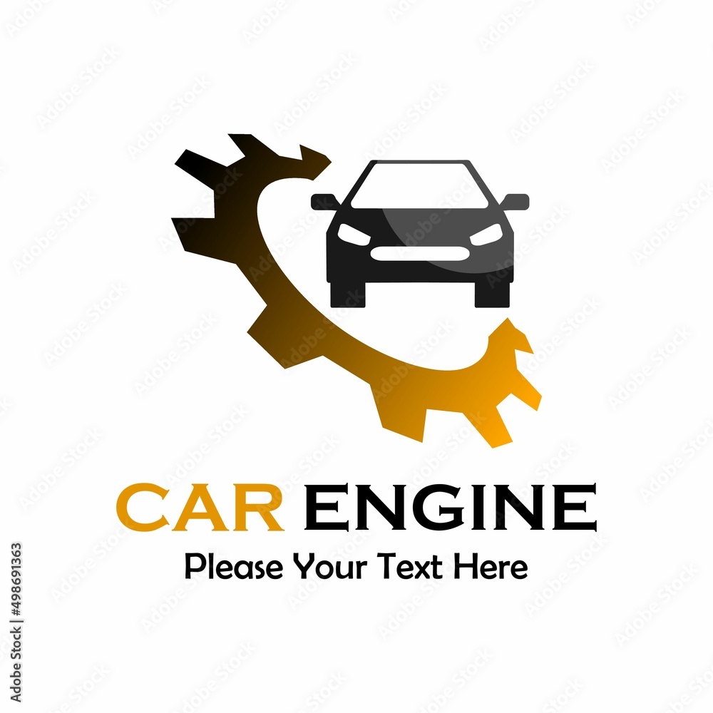 Car and gear logo symbol template illustration Car and gear logo symbol template illustration