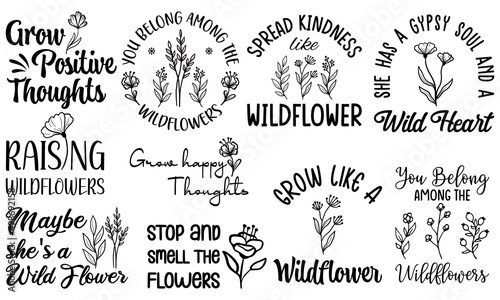 Wildflower Quotes SVG Bundle