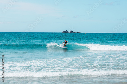 Surfing the waves in the sea, great landscapes and amazing views from Australia.
