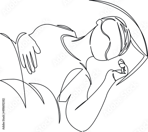 girl sleeping in a sleep mask