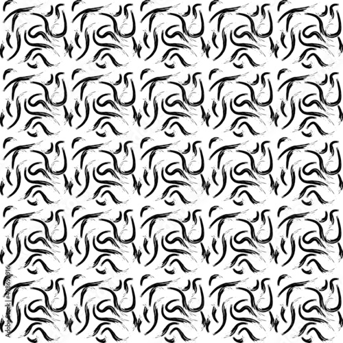 beautiful black and white  abstract seamless pattern