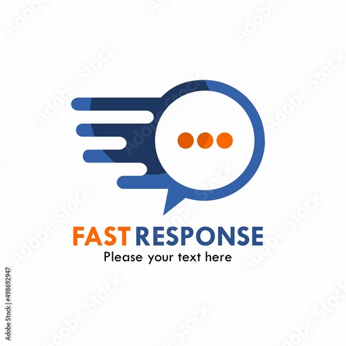 Fast response chat logo temlate illustration