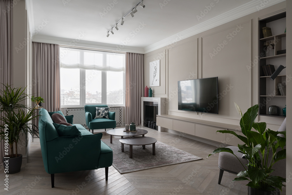 living room, modern apartment	