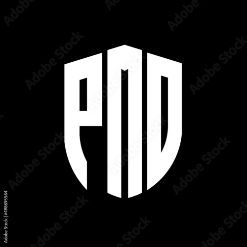 PMD letter logo design. PMD modern letter logo with black background. PMD creative  letter logo. simple and modern letter logo. vector logo modern alphabet font overlap style. Initial letters PMD  photo
