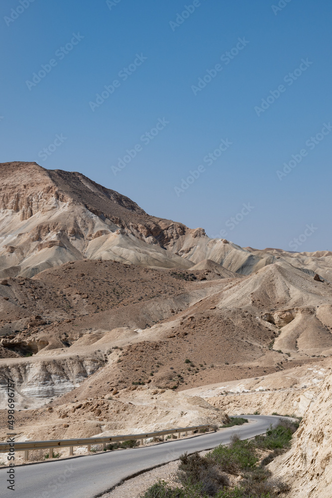 Landscape in the Negev desert near Borot Lotz. Near the border with Egypt.