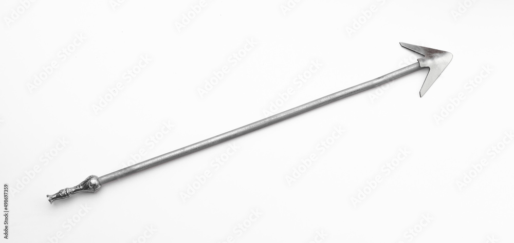silver spear isolated on white background silver spear isolated on white background