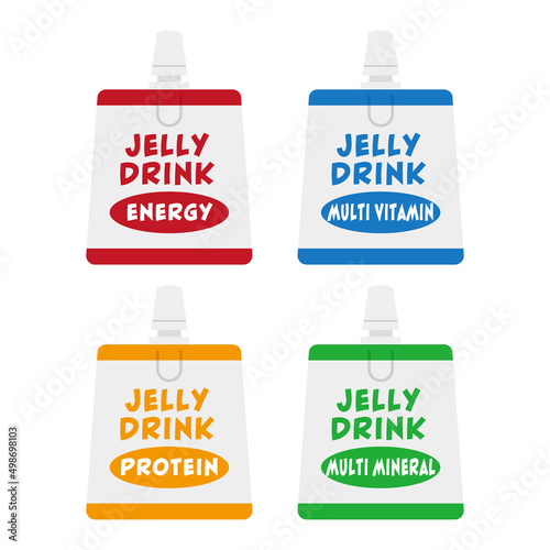 ゼリー飲料のイラストセット