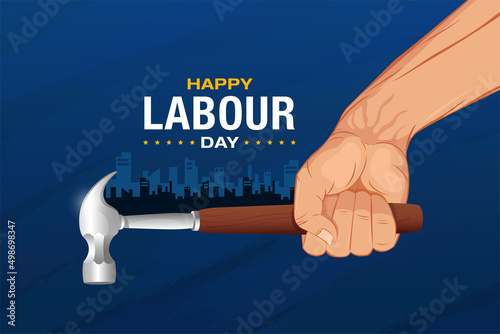 1st May Happy Labour Day, International workers day, toolbox instrument 