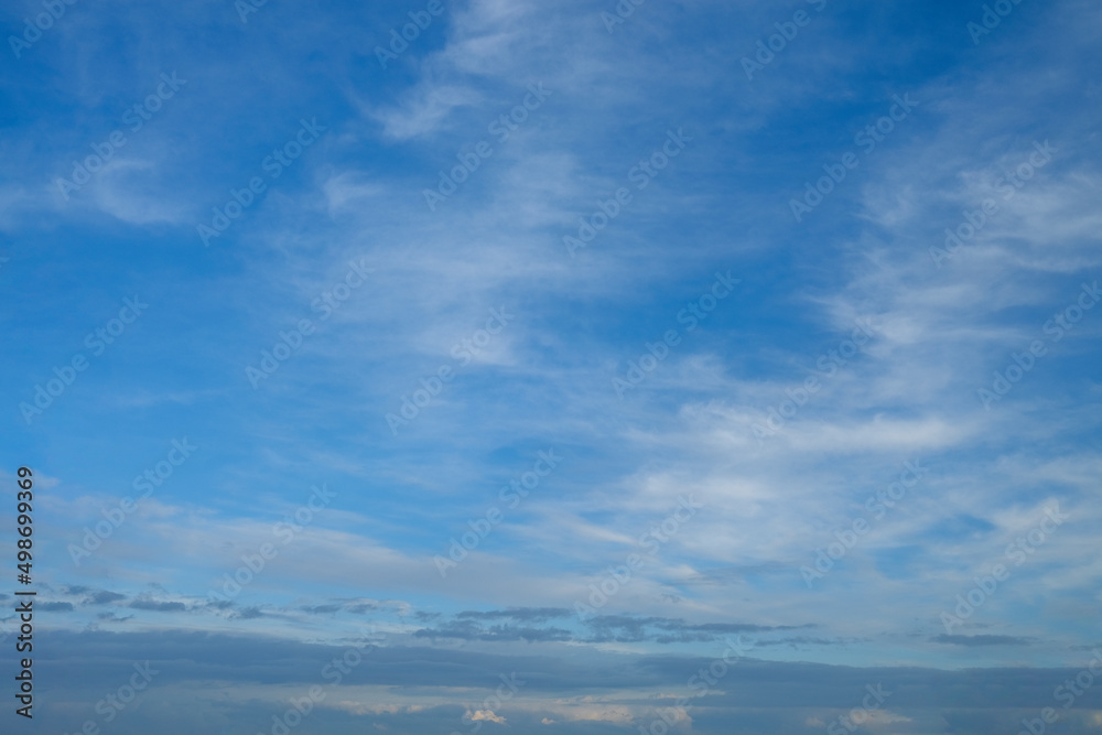 ciel bleu parsemé de nuages