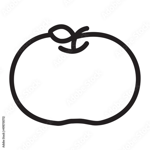 tangerine line icon