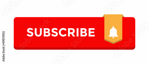 3D Subscribe Button Icon Vector in Trendy Style