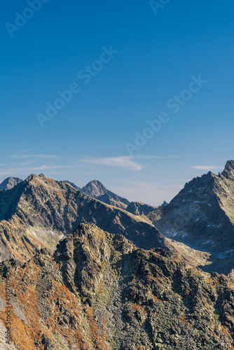 Ladovy stit, Lomnicky stit, Rysy and few other peaks in Vysoke Tatry mountains in Slovakia