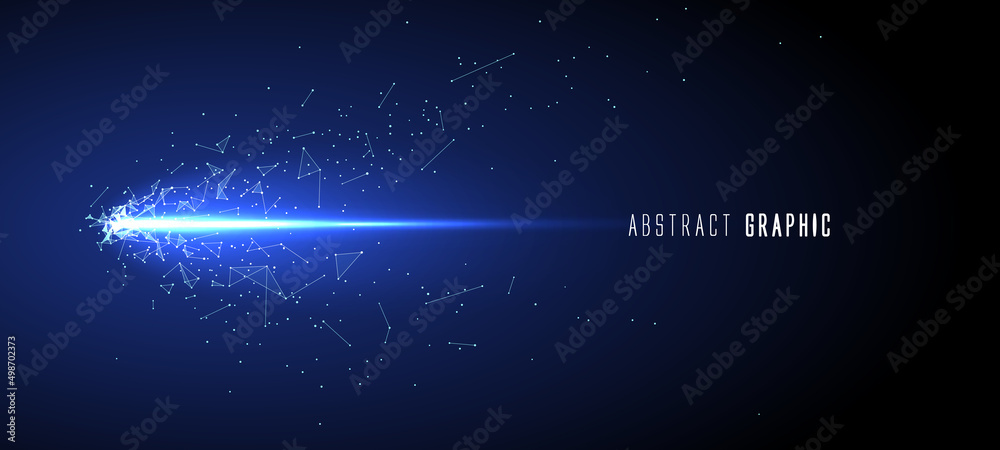 The background of technology sense of particle shuttle.