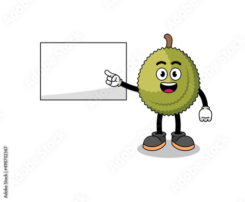 durian fruit illustration doing a presentation
