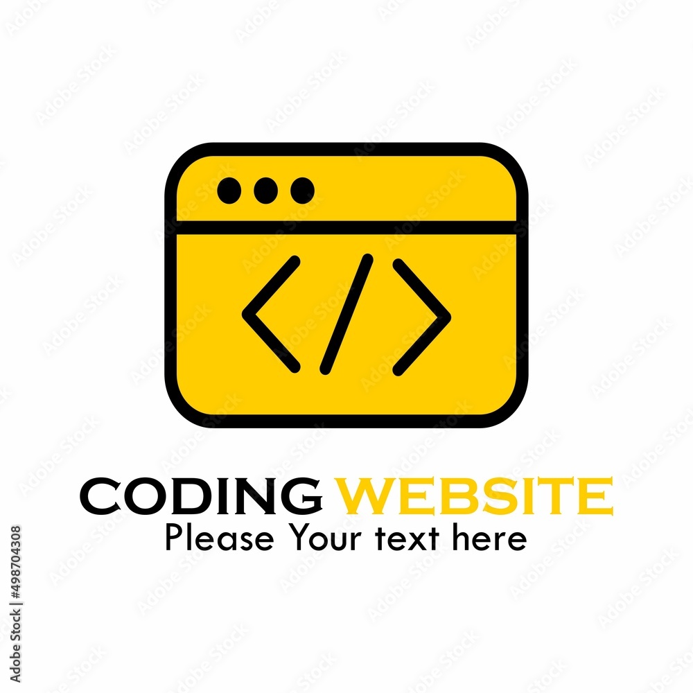 Cooding website symbol logo template illustration Cooding website symbol logo template illustration