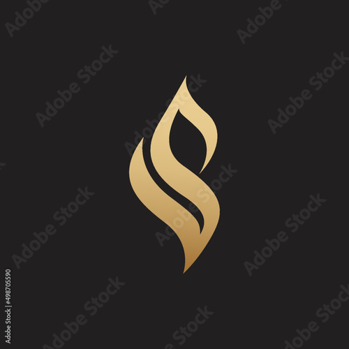 Letter S calligraphic Fashion and Beauty logo