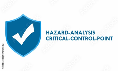 HACCP - Hazard Analysis and Critical Control Points logo template illustration