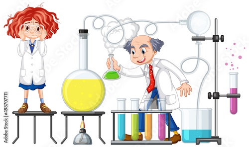 Scientist doing science experiment in the lab