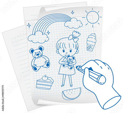 Colouring book template for kids