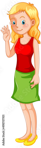 Teenager girl with happy face