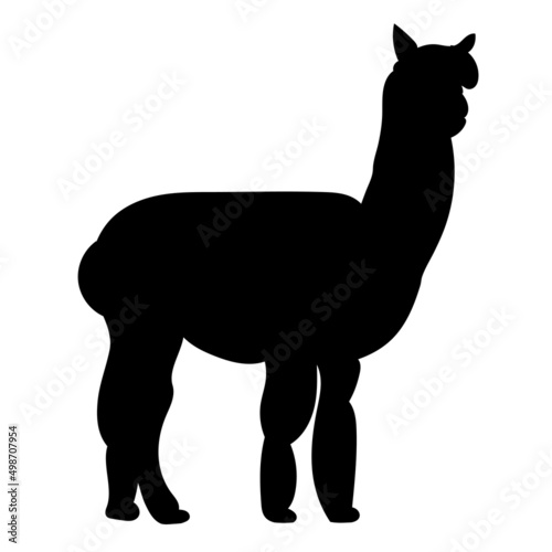 lama silhouette  isolated on white background vector