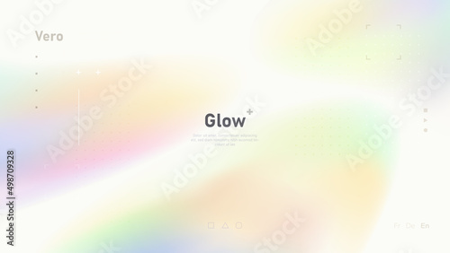 Holographic mesh background. Trendy light wallpaper with isolated blurred shapes for poster, website, advertising, etc.