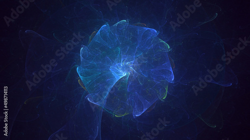 3D rendering abstract round light background